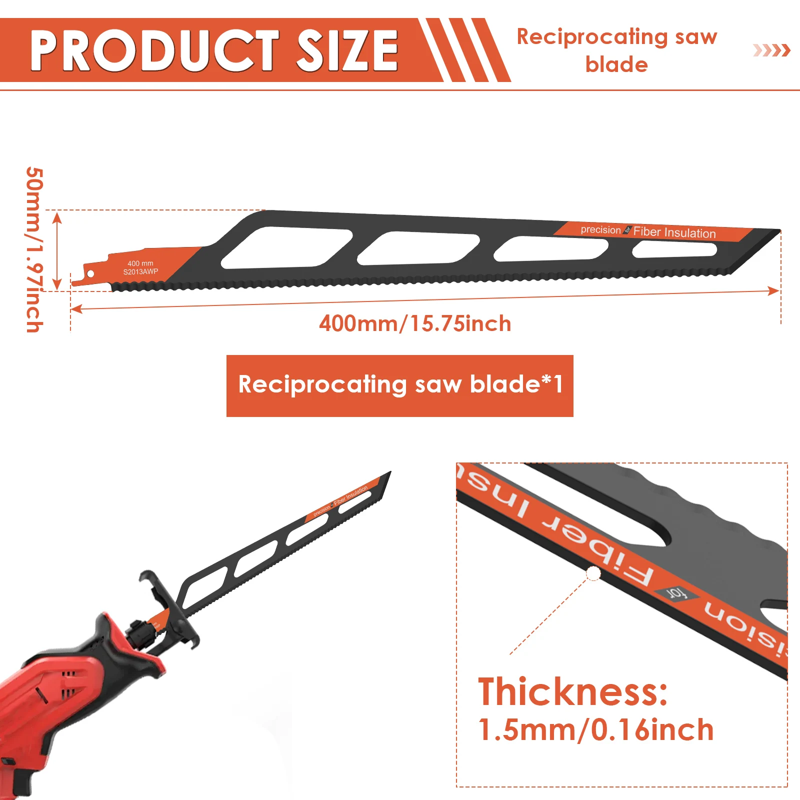 16inch/400mm Reciprocating Saw - đánh giá và giá Cutting Board Foam